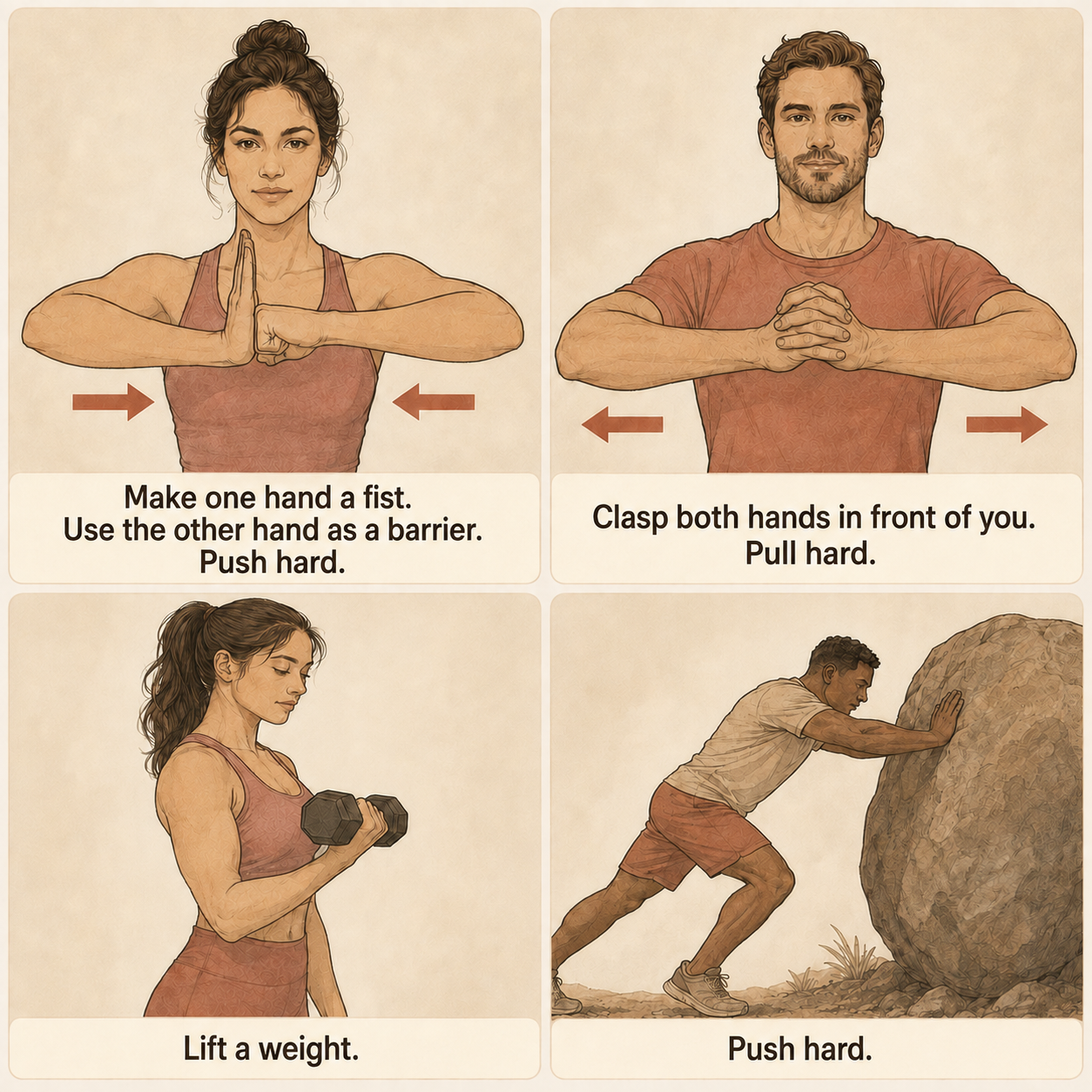 Illustrated examples of effort and breath-hold